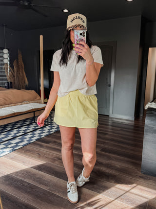 Easy Energy Active Skort-Yellow Glow