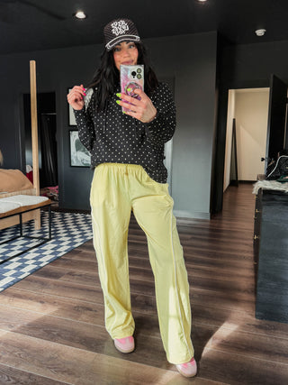Power Play Track Pants-Yellow Glow