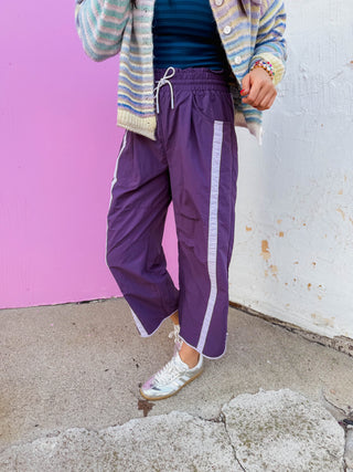 Freeform Barrel Pants-Plum