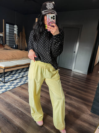 Power Play Track Pants-Yellow Glow