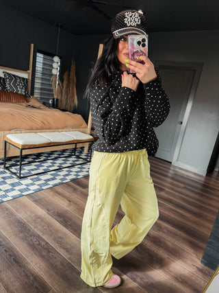 Power Play Track Pants-Yellow Glow