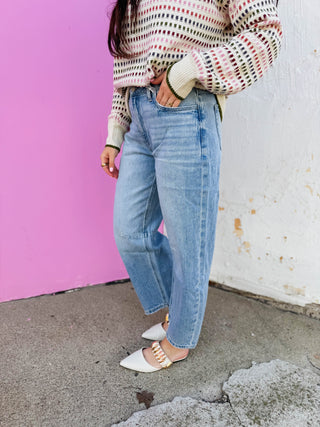 Charlotte High Rise Barrel Denim