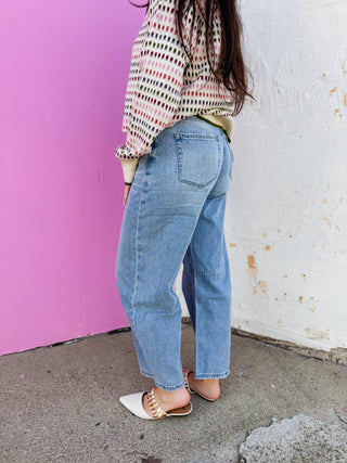 Charlotte High Rise Barrel Denim