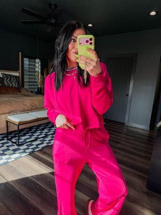 Cozy Core Pullover-Plum Pink