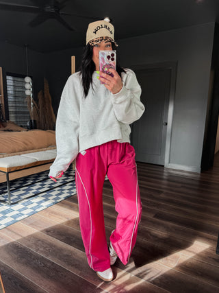 Power Play Track Pants-Plum Pink