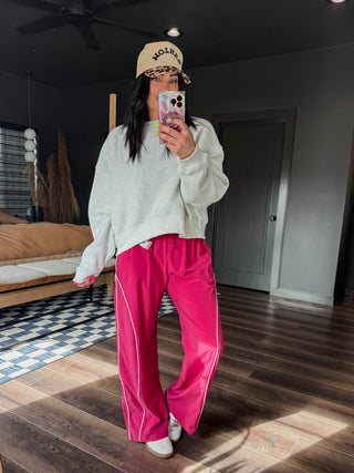 Power Play Track Pants-Plum Pink