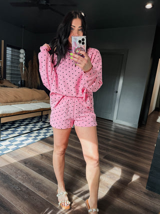 Pink Pop Polka Dot Pullover