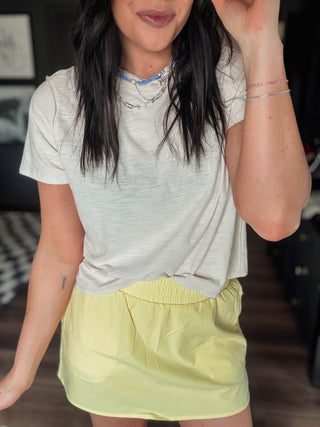 Lindsey Basic Tee-Sand Beige