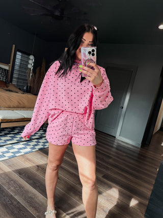 Pink Pop Polka Dot Pullover