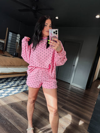 Pink Pop Polka Dot Pullover