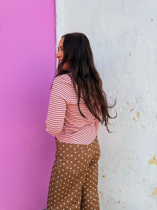 Jo Striped Henley Top