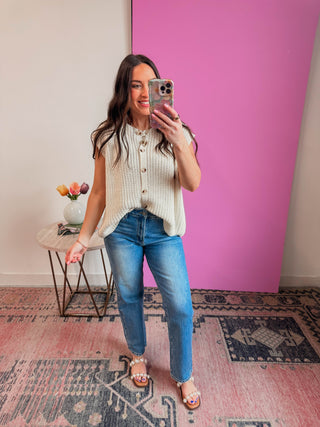 Amber Sweater Vest-Off White