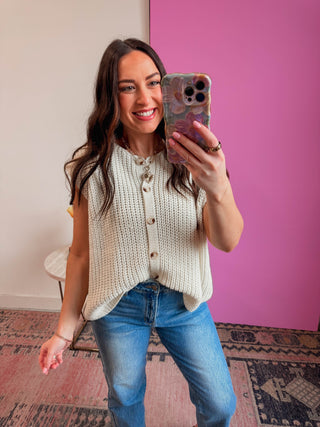 Amber Sweater Vest-Off White