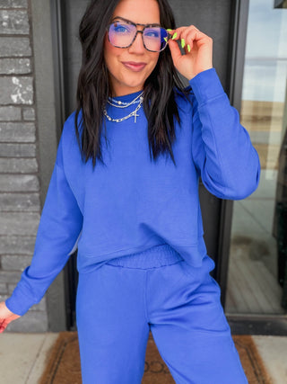 Alana Ribbed Pullover-Deep Indigo