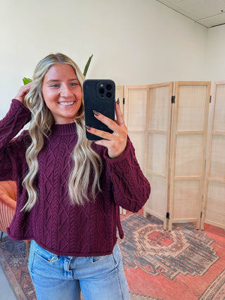 Jovie Sweater-Wine