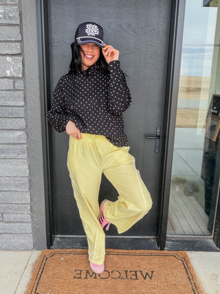 Power Play Track Pants-Yellow Glow