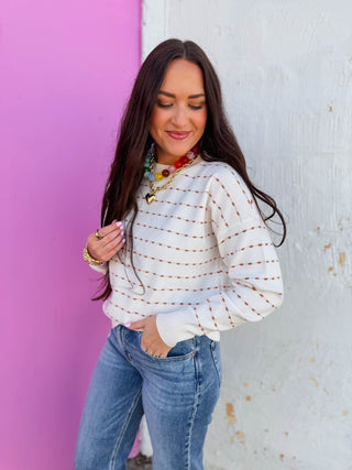 Brynn Sweater-Ivory/Camel
