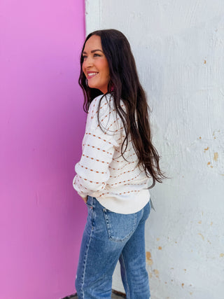 Brynn Sweater-Ivory/Camel