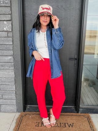 On Trend Barrel Pants