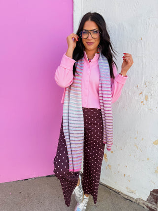 Spotted In Style Pants-Burgundy