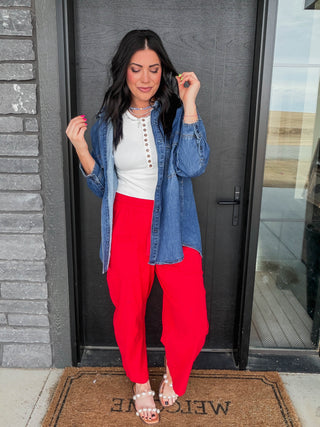 On Trend Barrel Pants
