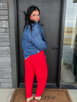 On Trend Barrel Pants