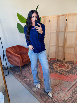 Nadine Sweater-Navy