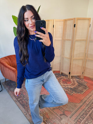 Nadine Sweater-Navy