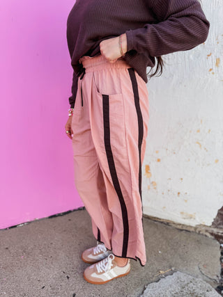 Freeform Barrel Pants-Dusty Pink