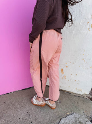 Freeform Barrel Pants-Dusty Pink
