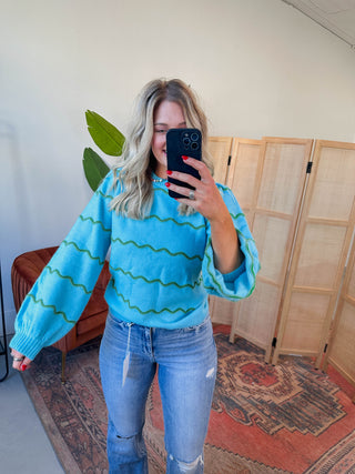 Maeverly Sweater-Cerulean Blue