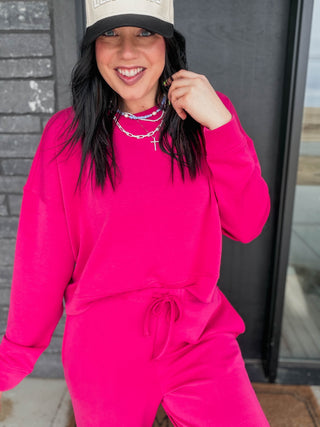 Cozy Core Pullover-Plum Pink