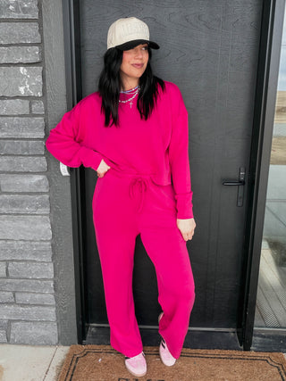 Cozy Core Pullover-Plum Pink