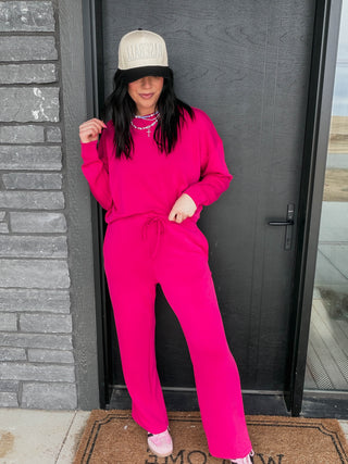 Cozy Core Pants-Plum Pink
