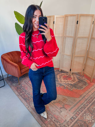 Maeverly Sweater-Red