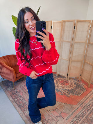 Maeverly Sweater-Red