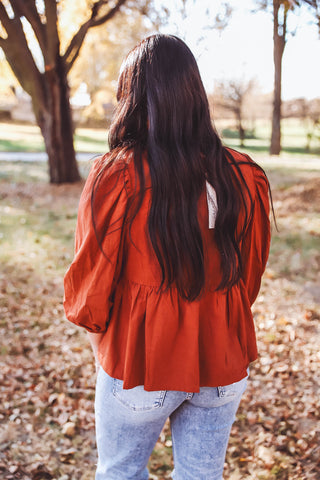 Emmy Bow Top-Rust