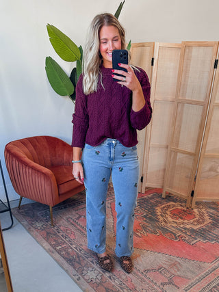 Jovie Sweater-Wine