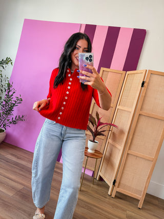 Keersten Button Down Knit Top