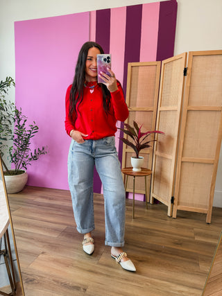 Jana Cardigan-Red
