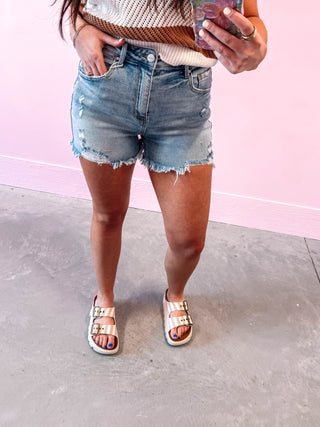 Madison High Rise Denim Shorts