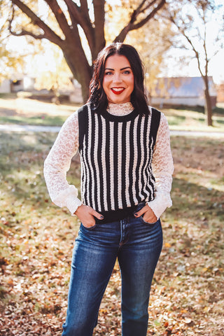 Gabi Striped Knit Top