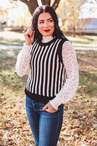 Gabi Striped Knit Top