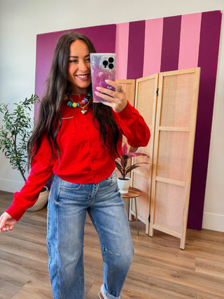 Angie Cardigan-Red