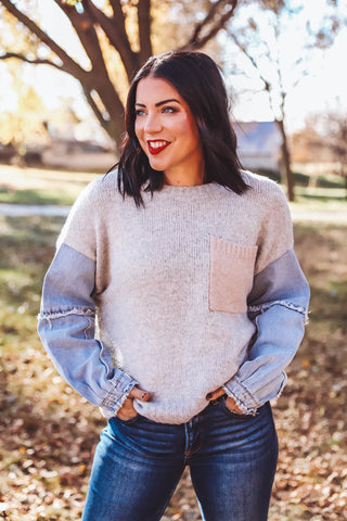 Kassidy Sweater-H. Grey/Stone