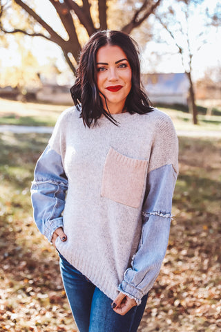 Kassidy Sweater-H. Grey/Stone