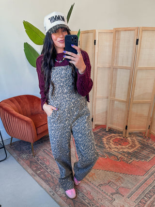 Kamden Leopard Cargo Overalls