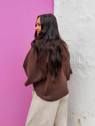 Amelia Sweater-Chocolate