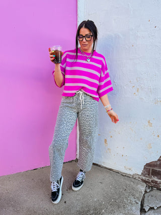 Wild & Free Leopard Barrel Denim