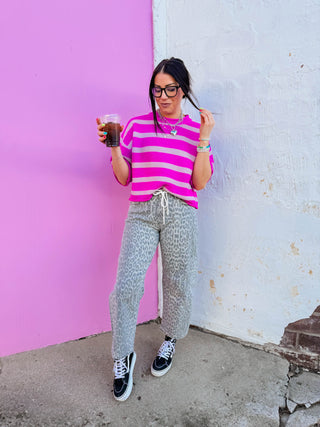 Wild & Free Leopard Barrel Denim